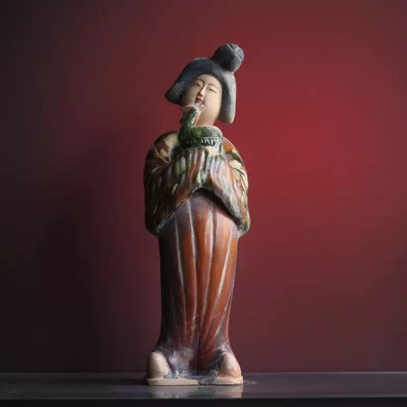 唐三彩陶瓷十二生肖仕女陶俑艺术摆件手工国风陶土装饰品-Taobao-Tmall