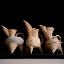 Pottery beast-shaped turtle antique pottery sand-filled pottery Neolithic Dawenkou culture retro ornaments collection art