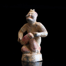 Han Dynasty Antique Drumming Percussion Terrace Pottery Fitta Retro Household Hotel Software Copy Artwork