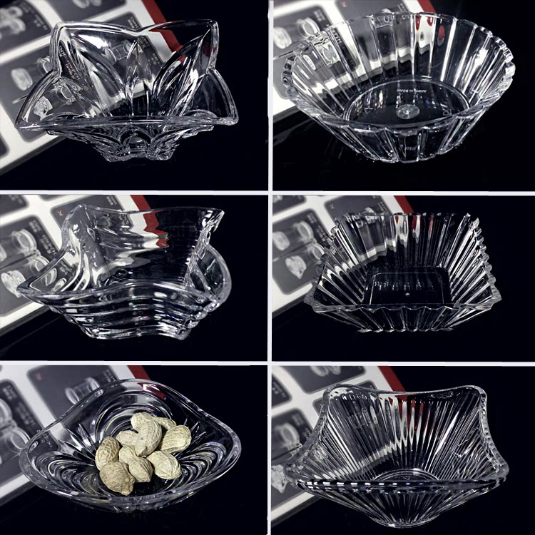 Acrylic Fruit Tray Tetragonal Dish Snack Dish Fruit Dish Refreshment Fruit Bowl Ktv Plastic Fruit Pan Transparent-Taobao