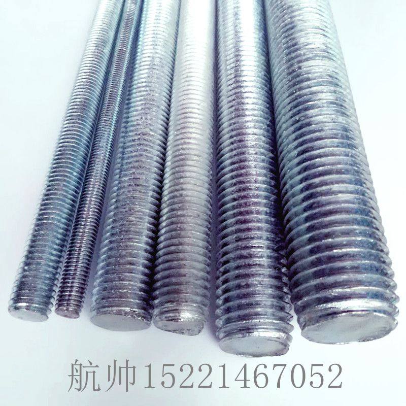 GB galvanized screw 1 meter full tooth buckle screw strip through wire one meter M6M8M10MM12M14M16-M30
