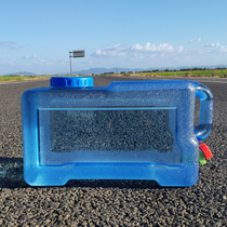 PC square outdoor travel on-board drinking bucket wide mouth plastic with tap pure water to beat bucket storage tank