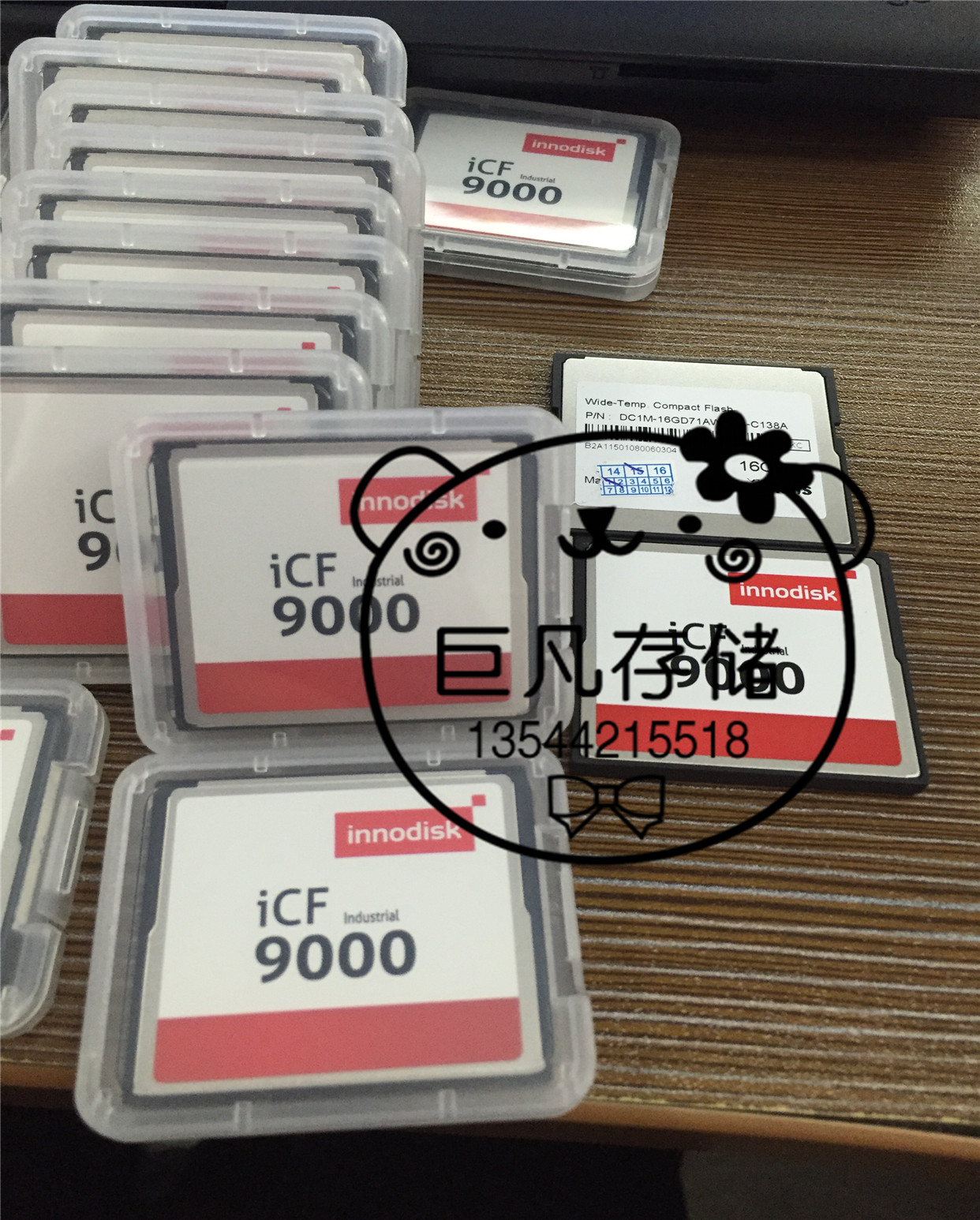 innodisk Yiding ICF9000 Series 16GB SLC wide temperature cfcard DC1M-16GD71AW1QB