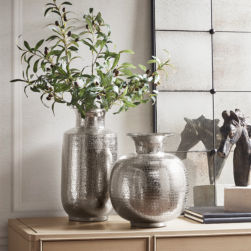 Harborhouse American Home Fashion Vase Hem Flower Arrangement Decoration Craft Minima Metal Vase Fluor