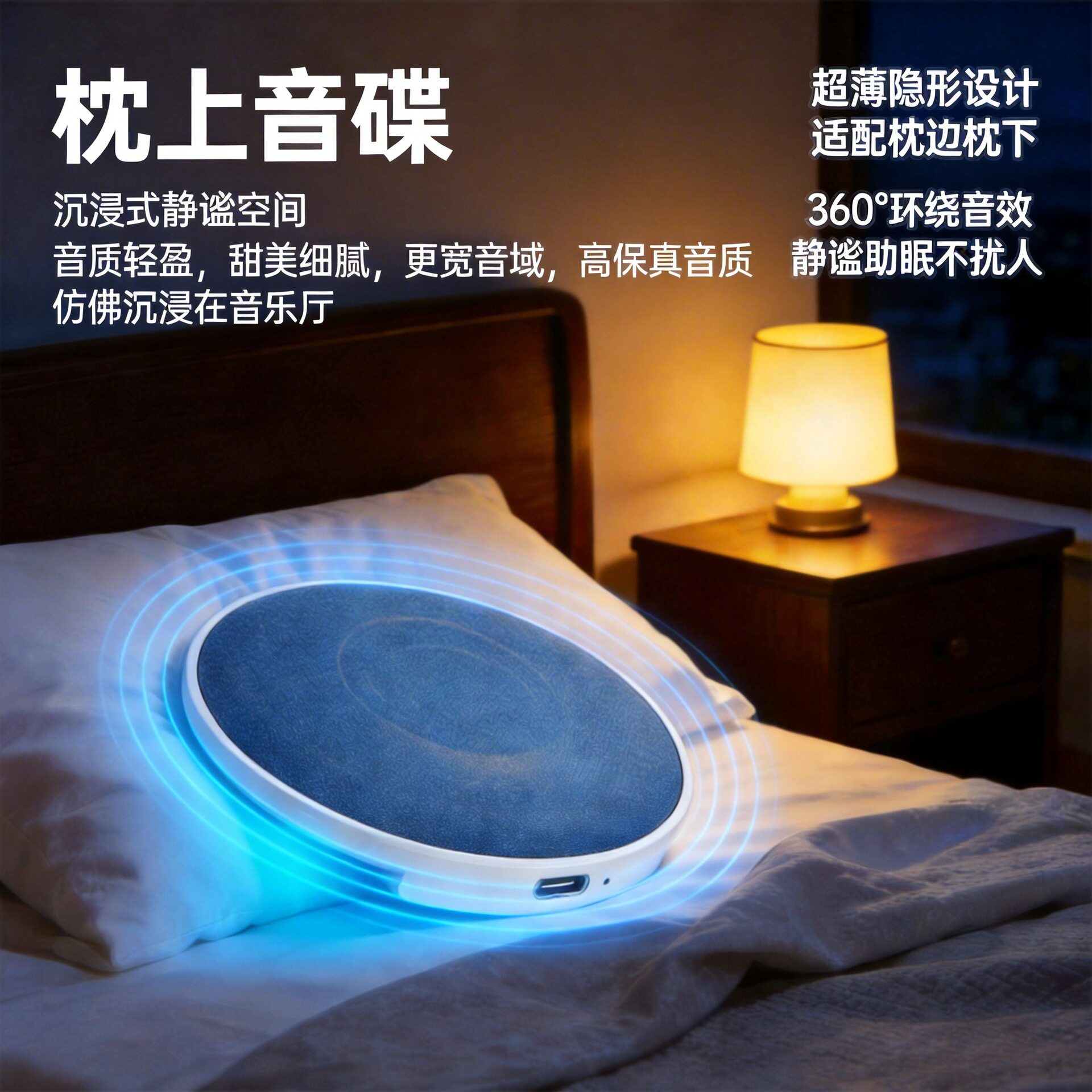 枕上蓝牙音响