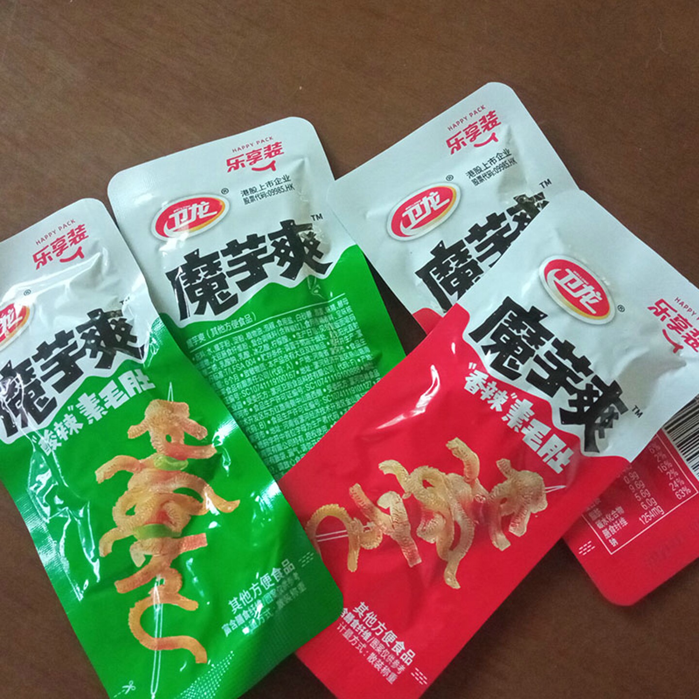 卫龙魔芋爽素毛肚乐享装10包/220g