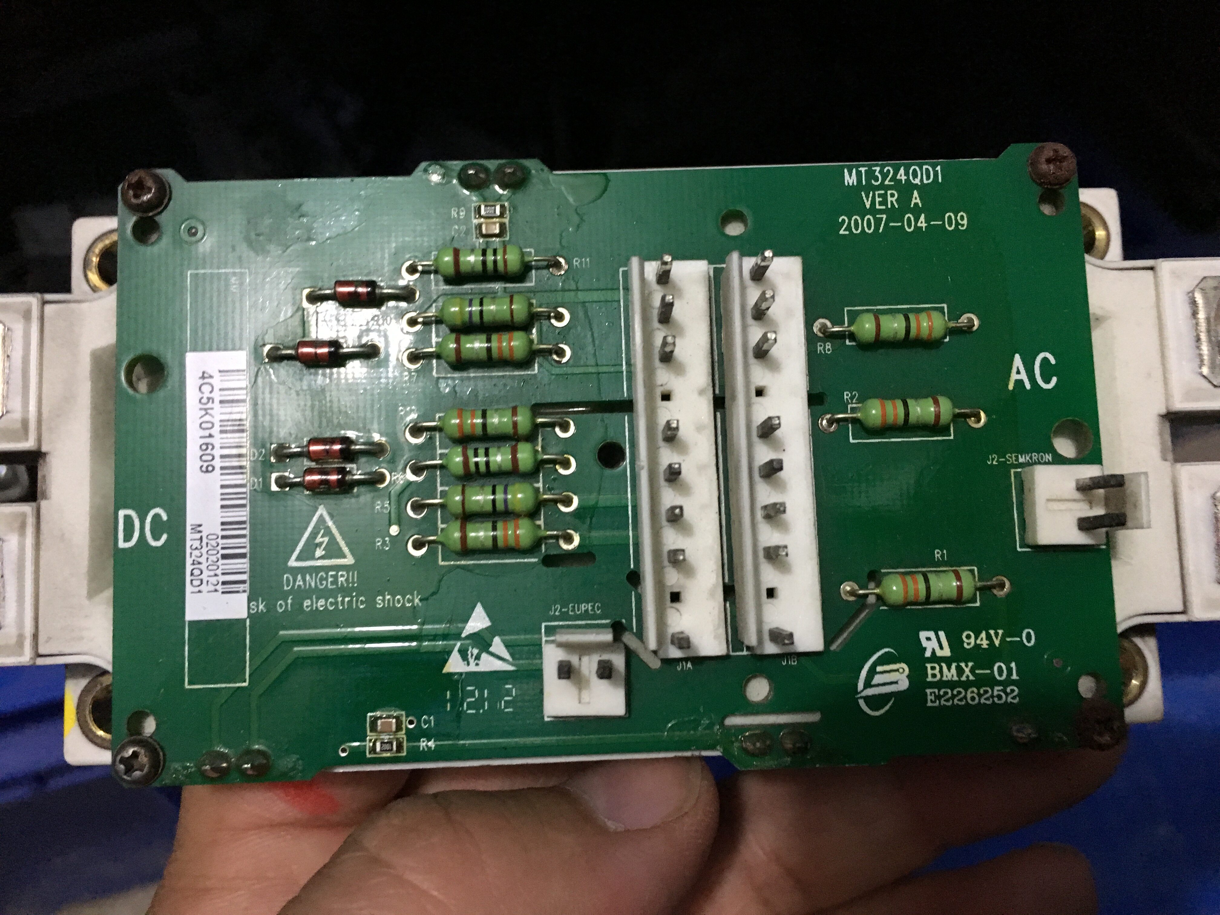 Inovance inverter protection board Trigger board Drive board MT324QD1 and BMX-01 and E226252 gate plate