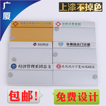 Aluminum Alloy Breast Plate Set Workmanship card Pin Magnet Inserts paper Hospital Chest Card Mall Employee Card Photos Inserts of Chest Card