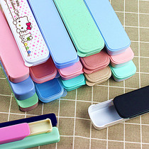 Wheat portable cutlery box containing box for placing spoon chopsticks lengthened plastic case Students adult empty box
