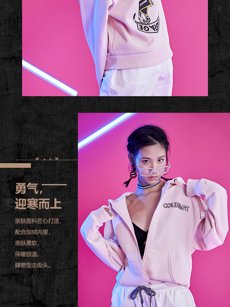 Li Ning Courage Sweater Bà New Áo phao thể thao Áo trùm đầu In Thời trang Thể thao thông thường - Thể thao lông cừu / jumper áo khoác vải nỉ