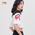 Áo thun nữ tay ngắn Li Ning 2019 mới tập luyện cổ tròn mùa hè thời trang giản dị màu sắc thể thao đan - Áo phông thể thao áo thun gym nam Áo phông thể thao