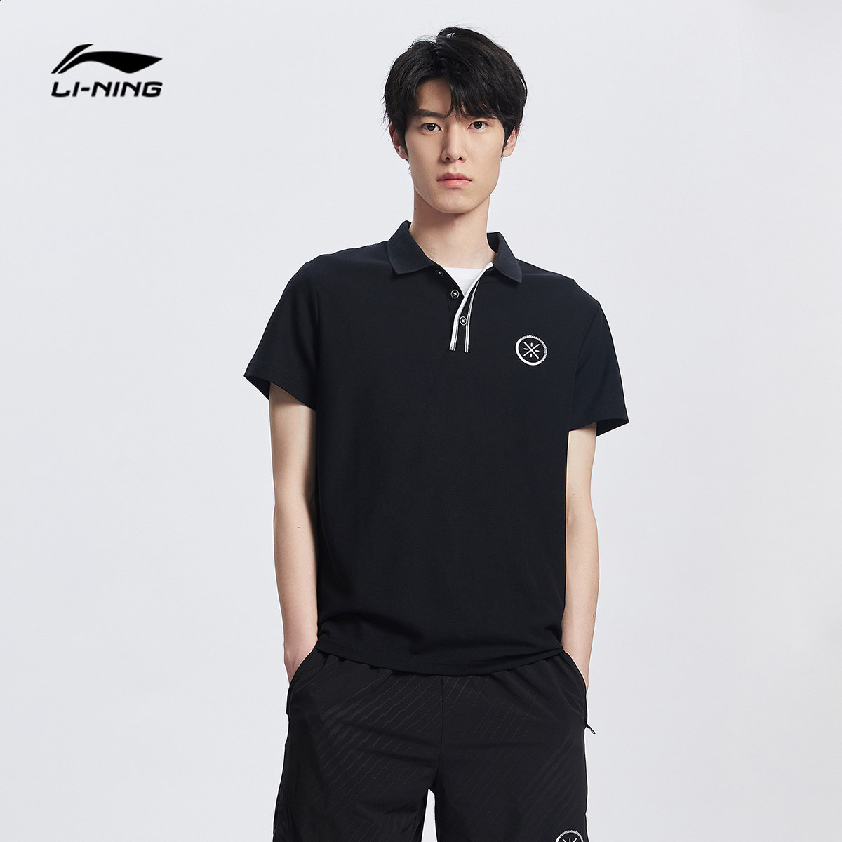 Li ning polo shirt men's 2021 summer new wade casual men's lapel short-sleeved pure cotton sports top men