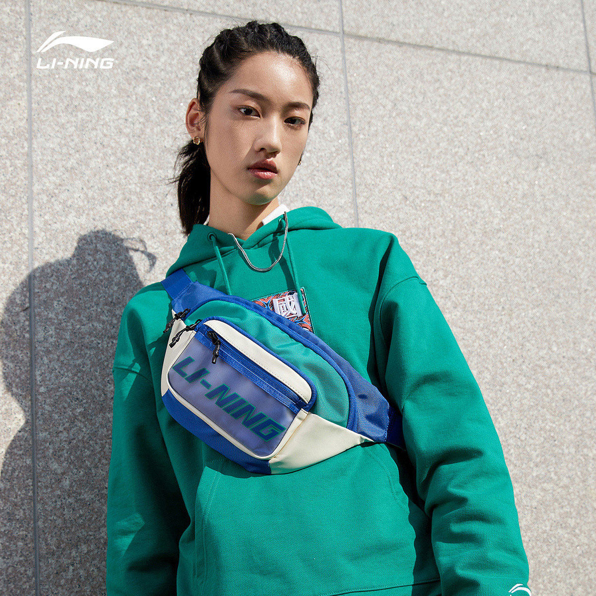 Li Ning sports belt bag men's running belt bag women's new spring shoulder bag equipped with outdoor leisure mobile phone belt bag