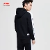 Li Ning Wei quần áo thể thao nam mới loạt thời trang áo thun trùm đầu mùa thu và mùa đông trang phục thể thao giản dị AWDN887