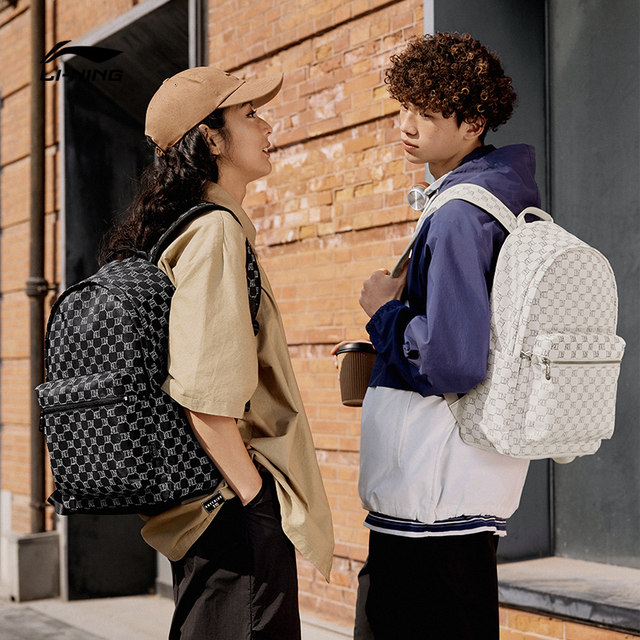 Li Ning Backpack ຜູ້ຊາຍແລະແມ່ຍິງກະເປົ໋າ 2024 New Outdoor Travel Portable Backpack College Student Bag Sports Bag