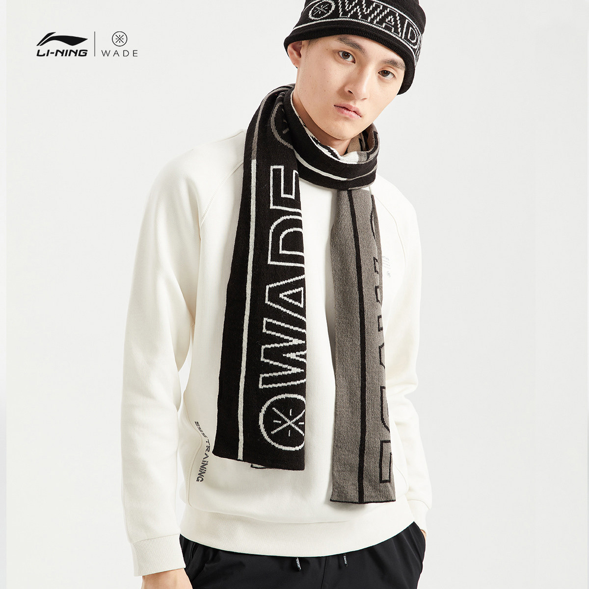 Li Ning scarf women's official Wade series couples with the same skin-friendly anti-static preparation fashion warm scarf