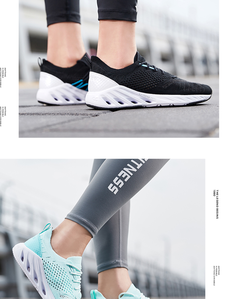 Giày chạy bộ Li Ning nữ 2019 mới mùa thu và mùa đông lưới nửa lòng bàn tay Li Ning arc shock giày chạy thể thao nhẹ - Giày chạy bộ giày thể thao nam