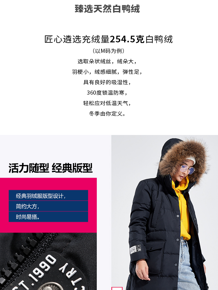 Li Ning dài xuống áo khoác nữ thời trang mới ấm áp mùa đông giản dị vịt trắng xuống quần áo thể thao AYMN116 - Thể thao xuống áo khoác áo khoác siêu nhẹ