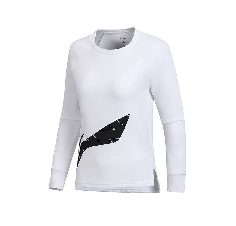 Li Ning Wei Yi tập luyện loạt áo dài tay cổ tròn Áo sơ mi mùa thu và đồ thể thao đan trắng mùa đông - Thể thao lông cừu / jumper áo nỉ lót lông cừu uniqlo nam