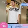 Li Ning Courage Tay áo ngắn nam 2019 Dòng thời trang thể thao mới Chữ mùa hè In áo thun dệt kim - Áo phông thể thao áo ba lỗ gym