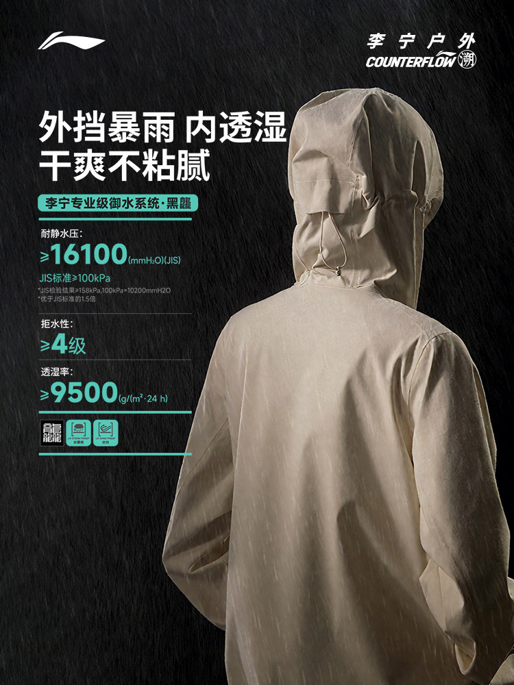 Li-Ning Outdoor Cf Wailong Armor Jacket Women's Winter New Outdoor Windproof Hard Shell Pink Jacket