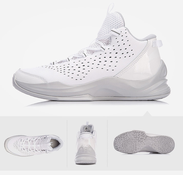 Giày bóng rổ Li Ning nam uốn lượn mới hấp thụ sốc phục hồi chống trượt gói trong giày thể thao mùa thu giày bóng rổ cao cấp
