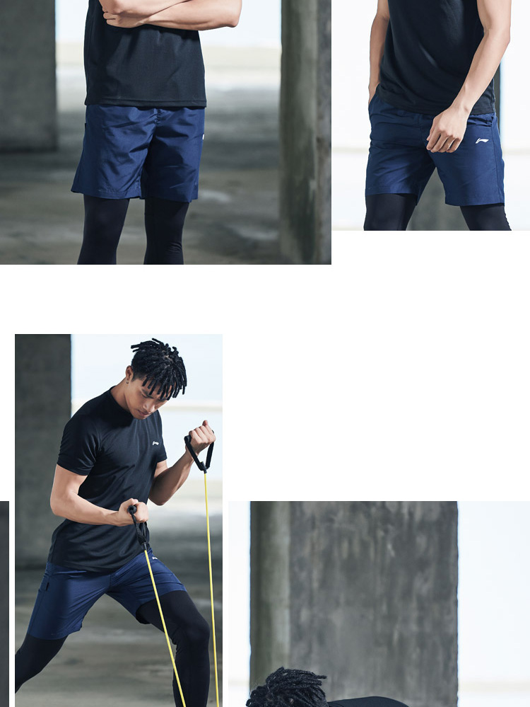 Li Ning Thể Thao Quần Short Nam 2018 Mới Đào Tạo Loạt Mỏng Ngắn Thể Thao Mùa Hè Quần AKSN183 quần sooc thể thao nam