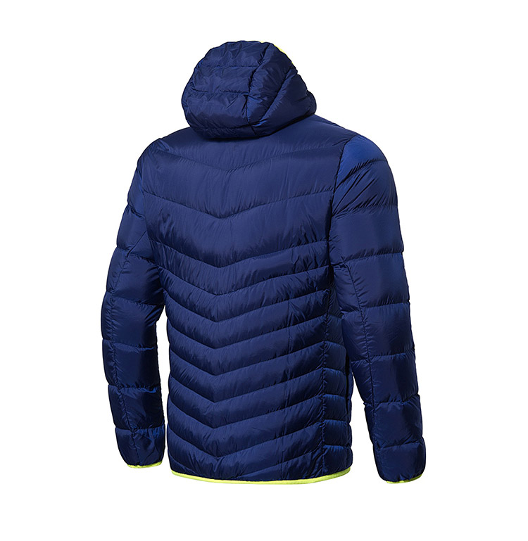 Li Ning ngắn xuống áo khoác nam đào tạo loạt ấm áo khoác trùm đầu của nam giới 90% màu trắng vịt xuống thể thao mẫu áo phao đẹp