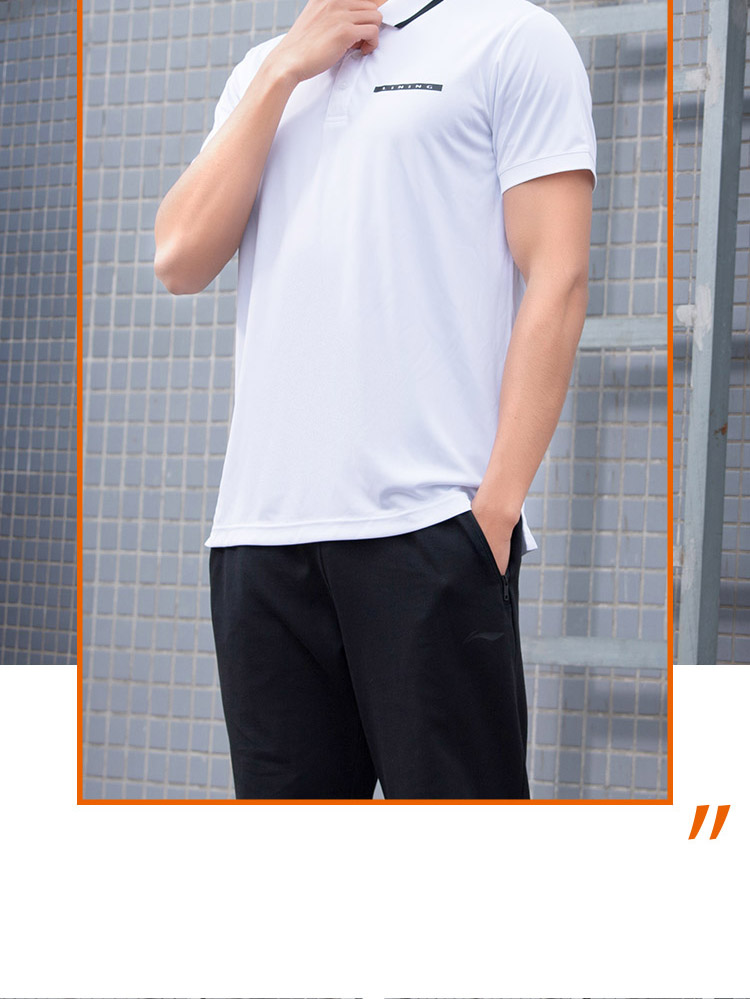 Li Ning ngắn tay áo polo nam 2018 mới đào tạo loạt thể thao ve áo mùa hè mỏng thể thao áo polo trẻ em