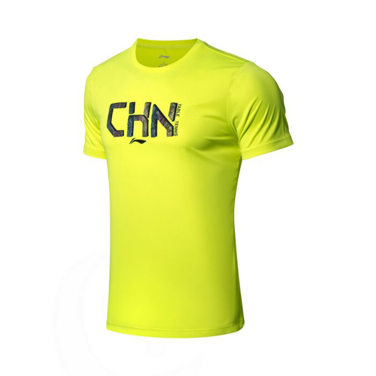 Li Ning áo thun ngắn tay nam hàng loạt bóng bàn mới, quần áo thể thao nhanh khô - Áo phông thể thao áo thun nam thể thao