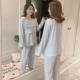 Đồ ngủ bà bầu mùa xuân và mùa hè cotton thuần khiết dài tay quần áo giam giữ sau sinh sản phụ cho con bú quần áo mùa xuân và mùa thu cho con bú quần áo ở nhà - Giải trí mặc / Mum mặc