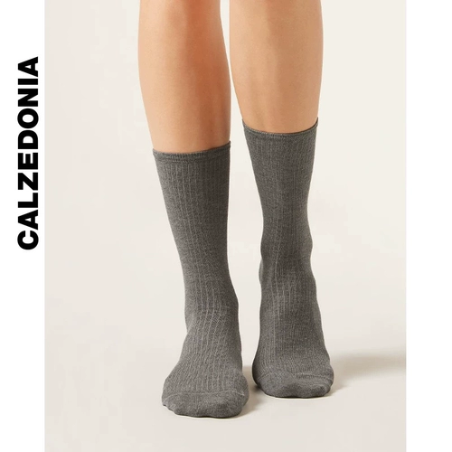 Носки CALZEDONIA весенне-летние, базовые женские носки с ворсом, универсальные на все сезоны.