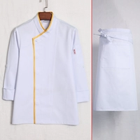 Белый лонгслив, фартук