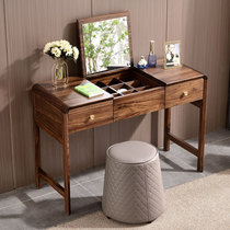 Italian minimalist black gold wood solid wood dressing table modern minimalist bedroom dressing table small apartment flip dressing table