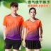 Quần vợt bóng bàn nhanh khô chính hãng mặc thể thao phù hợp với nam và nữ mùa hè tay ngắn cổ chữ V nửa tay vợt victor Cầu lông
