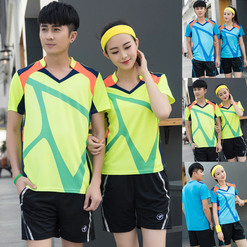 Speed Dry Men And Women Badminton Suit Lovers Short Sleeve T-shirt Ping-pong Sports Running Training Team To Buy