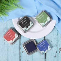 Flower pear rat domestic retro small iron box quick-drying printing pad rubber seal hand account diy