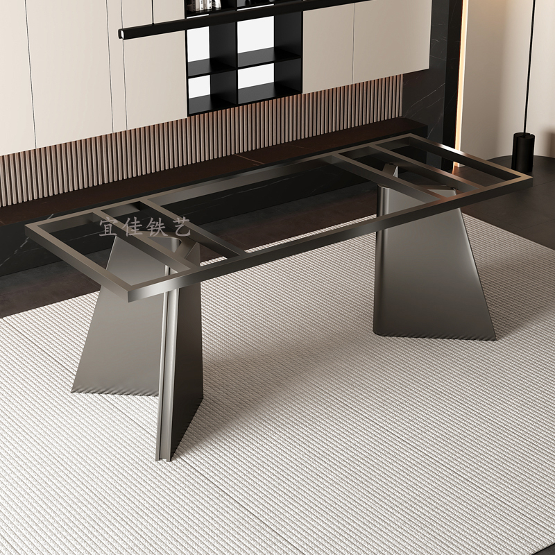 Light Luxury Table Leg Bracket, Luxury Stone Table Legs, Thickened Steel Dining Table Base, Slate Tea Table Base, Marble Office Desk Legs