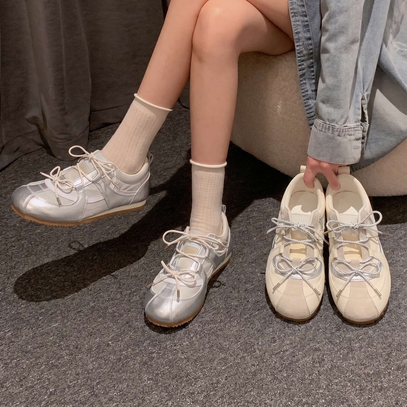Jia Bu Jia Silver Training Shoes for Women 2026 New Summer Shoes Super Popular Ballet Style Mary Jane Women's Casual Shoes Jia Bu Jia Silver Training Shoes for Women 2026 New Summer Shoes Super Popular Ballet Style Mary Jane Women's Casual Shoes