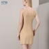 STW bà không có dấu vết đáy váy bên trong ôm giữa chiều dài băng lụa đầm ống tay một mảnh mùa hè váy ngủ lụa Đêm đầm
