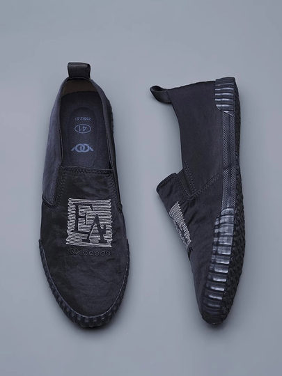 Old Beijing canvas shoes men's spring new breathable slip-on lazy shoes men's casual soft-soled driving shoes