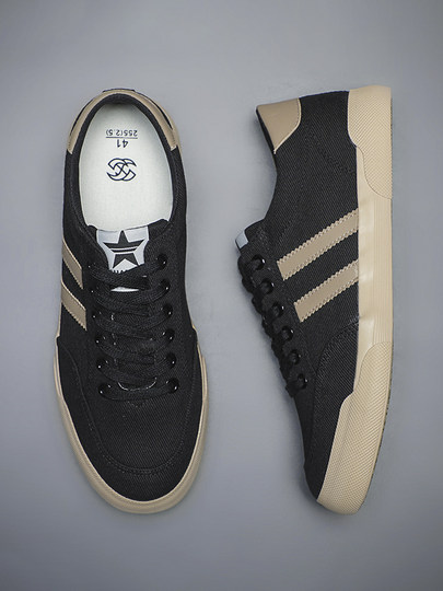 Men's shoes 2026 new color matching trendy shoes Korean version versatile canvas shoes men's lace-up cloth shoes men's breathable sneakers