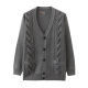 Cardigan ຜູ້ສູງອາຍຸ Stand Collar Jacket Filial Grandpa Knitted Sweater ເສື້ອກັນຫນາວຫນາໃສ່ພໍ່