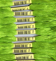 Cross stitch thread 18 pack 704 green embroidery thread fruit green ecological cotton thread cross stitch thread 1 piece 6 strands embroidery thread