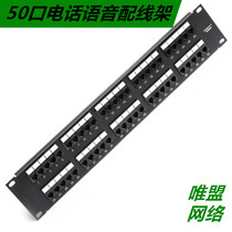 50-Port telephone distribution frame telephone voice distribution frame 50-Port rack modular 2U height 50 door