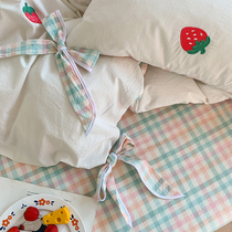 Bedroom face value to play ~ ins girl heart full cotton four sets pure cotton small fresh super soft washed cotton bed bedding