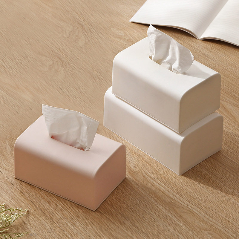 Nordic simple solid color tissue box household toilet paper box living room dining room coffee table bedroom hotel napkin removable toilet paper box