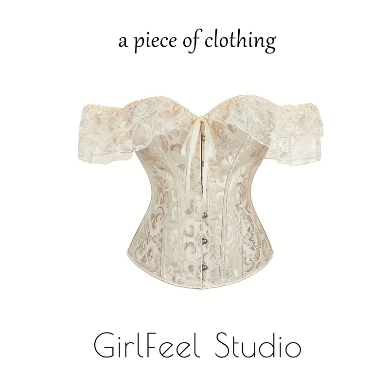 Purely Sensual Lace Camisole for Women, Summer Outerwear, Palace-Style Corset, Tight-Fitting Fishbone Short Lace-Up Tube Top Purely Sensual Lace Camisole for Women, Summer Outerwear, Palace-Style Corset, Tight-Fitting Fishbone Short Lace-Up Tube Top