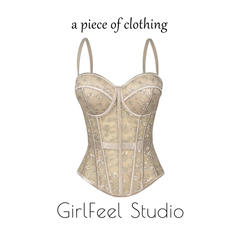 European and American Style Lace Fishbone Camisole for Women, Summer High-End with Chest Pads, Outerwear Shapewear, Sexy Waist-Cinching Corset