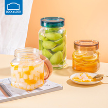 Lo clasp sealed jar glass bottle storage jar storage jar honey bottle food grade Pickles glass jar